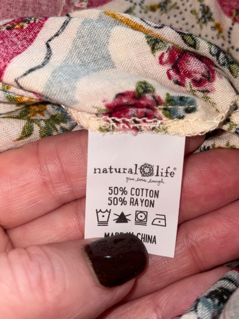 NWT Natural Life Camille Mini Dress Medium Handkerchief Mix Boho Patchwork - Picture 8 of 8